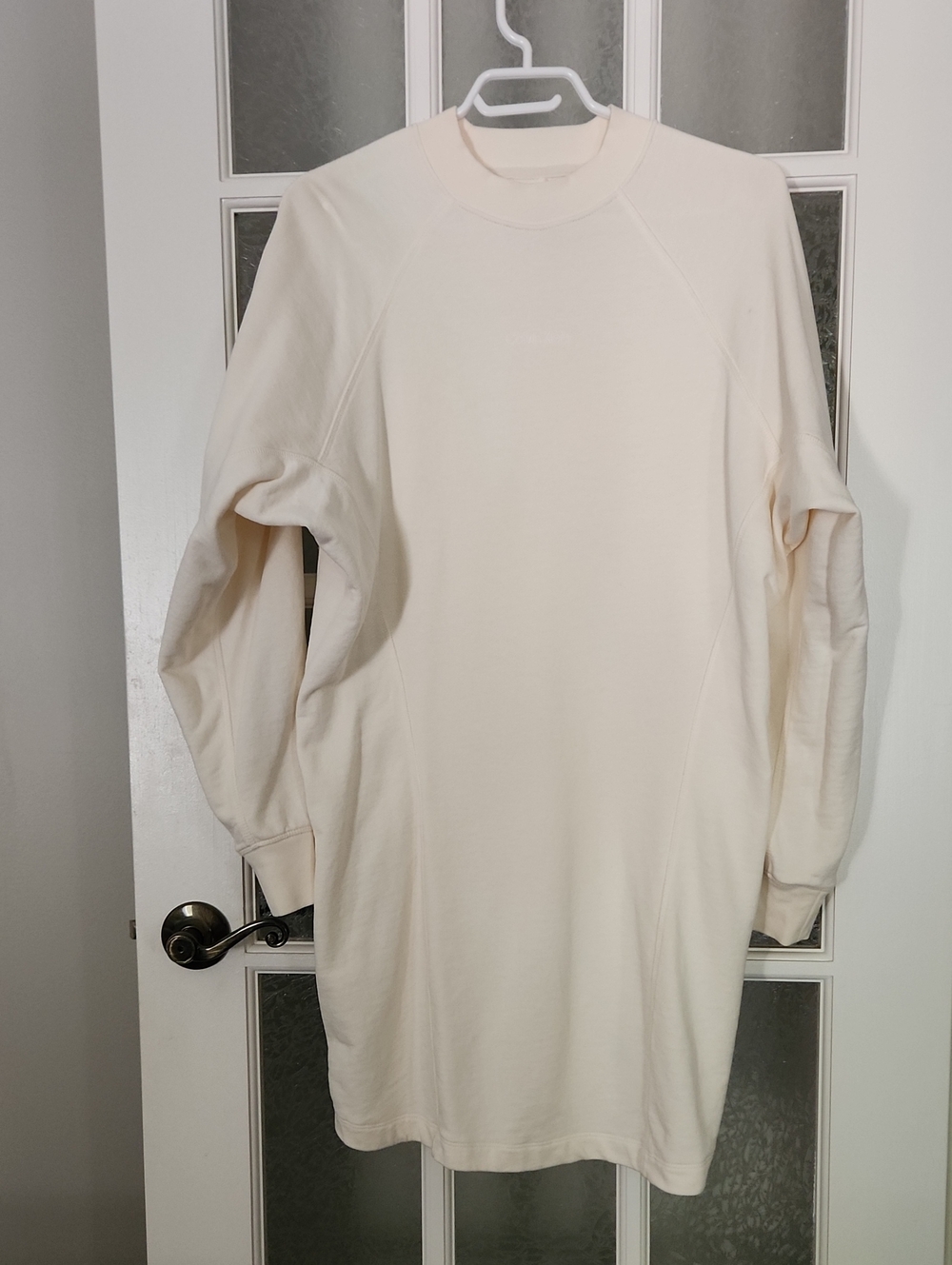 Calvin Klein Cream Crewneck Sweatshirt Top - Picture 2 of 9